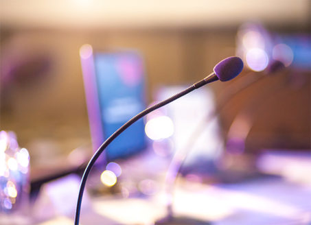 Medical Conference Microphone & Presenter platform